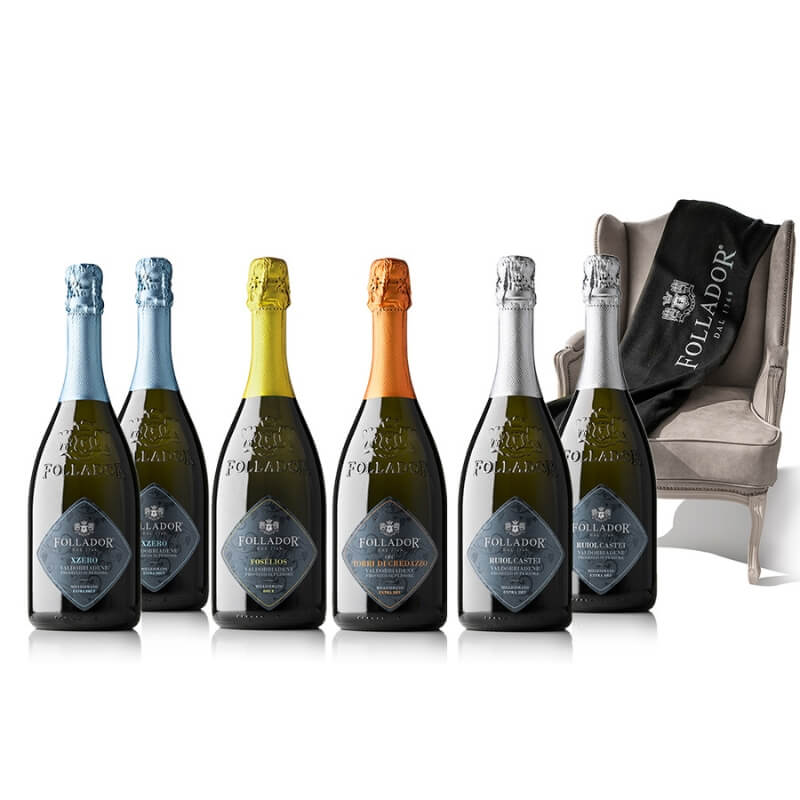 Kit Super VIP Valdobbiadene Prosecco Superiore DOCG con Plaid in omaggio